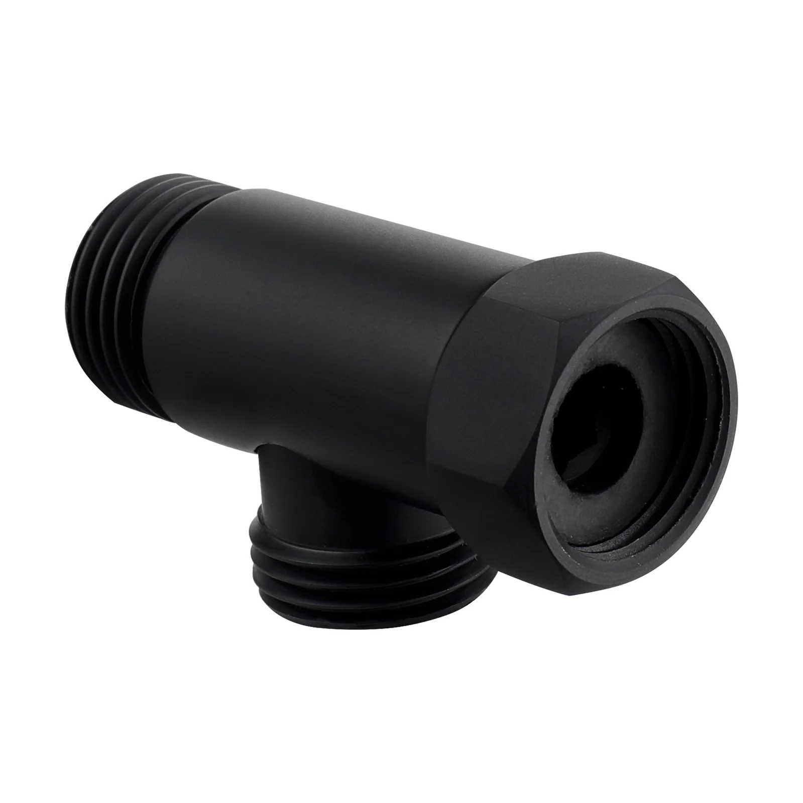 1/2 Union BSP FMM Thread Tee Type 3 Way Brass Pipe Fitting Adapter Coupler Connector Matte Black - Image 3