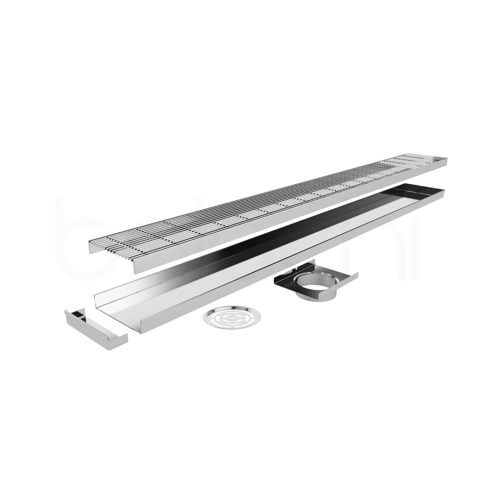 150-600mm Linear Heelguard Adjustable Floor Waste Gun Metal - Image 3