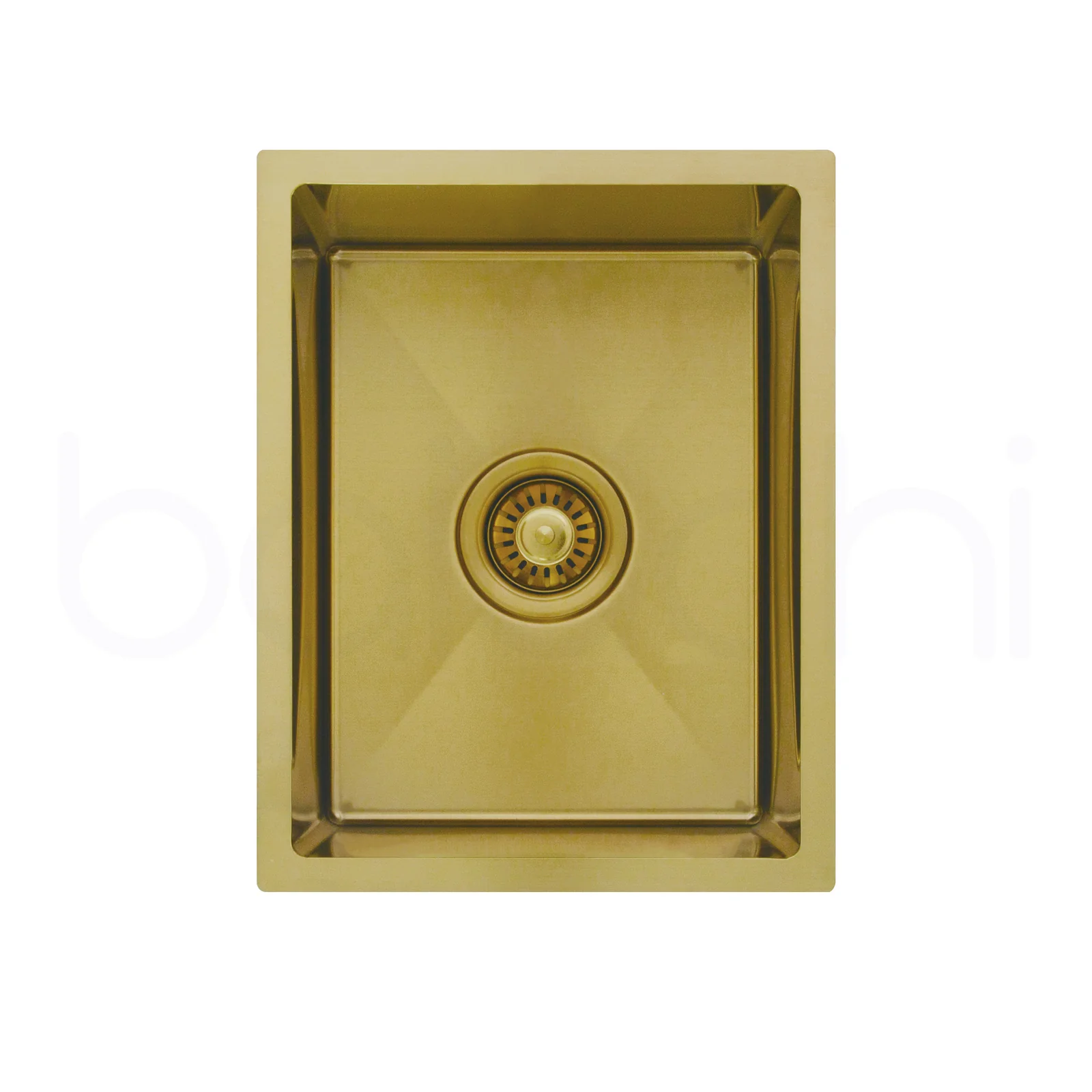 340X440mm Handmade Laundry Kitchen Sink Top/Under Mount Brushed Gold - Image 12