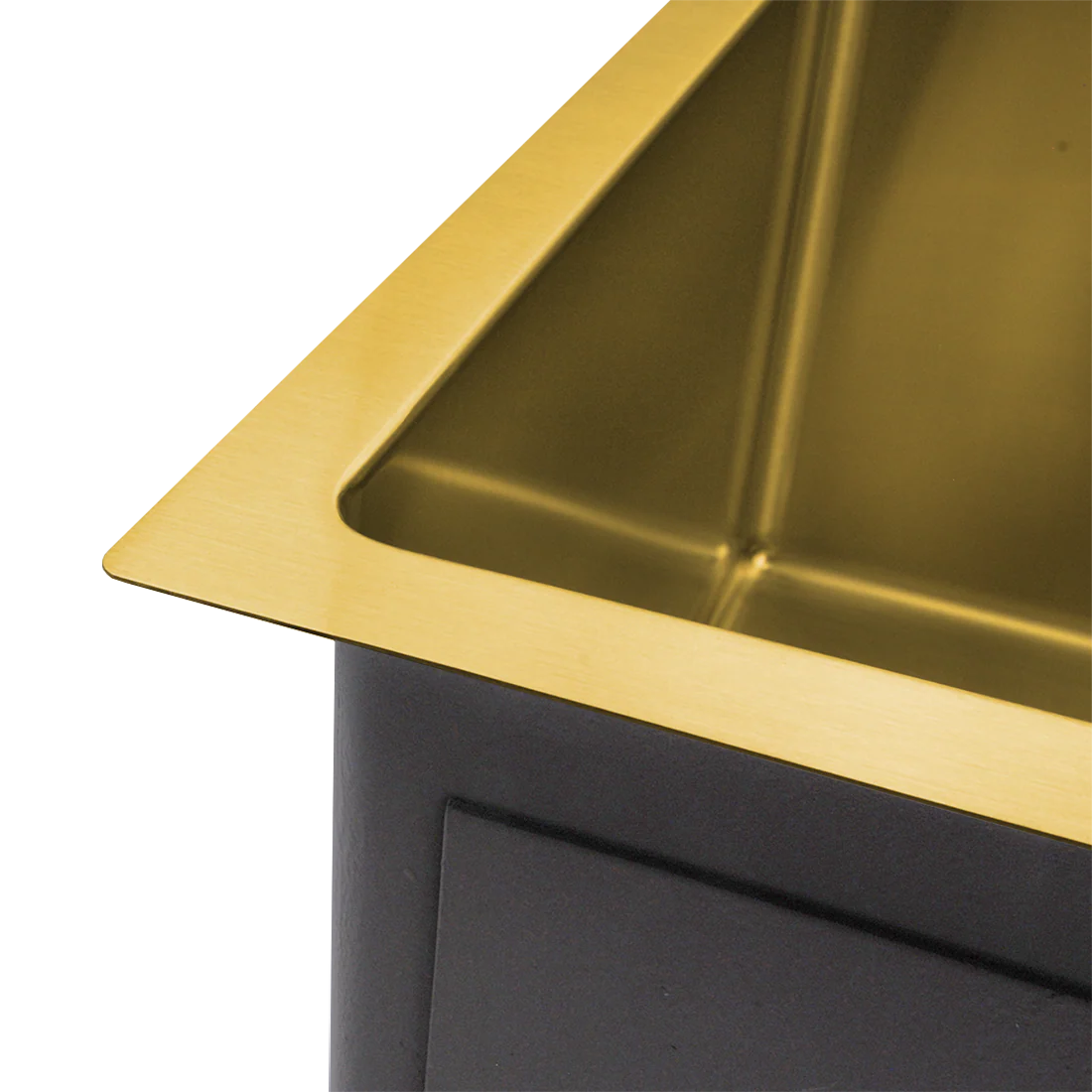 540X440mm Handmade Laundry Kitchen Sink Top/Under Mount Brushed Gold - Image 6