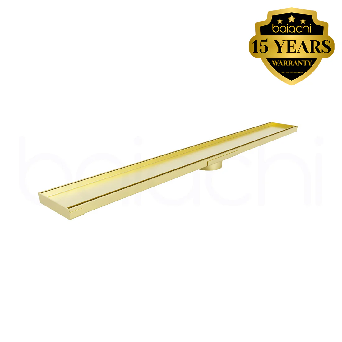 601-900mm Linear Tile Insert Adjustable Floor Waste Brushed Gold