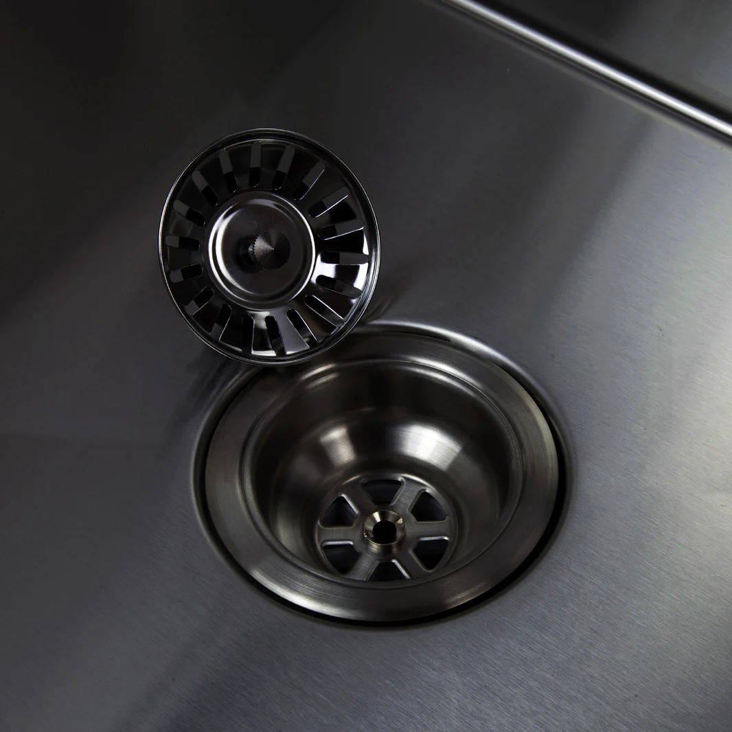 640X440mm Handmade Laundry Kitchen Sink Top/Under Mount Gun Metal - Image 6