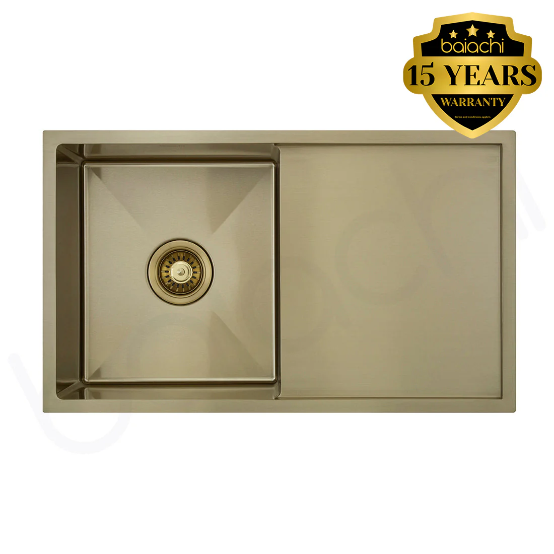 740X440mm Handmade Laundry Kitchen Sink Top/Under Mount Brushed Gold