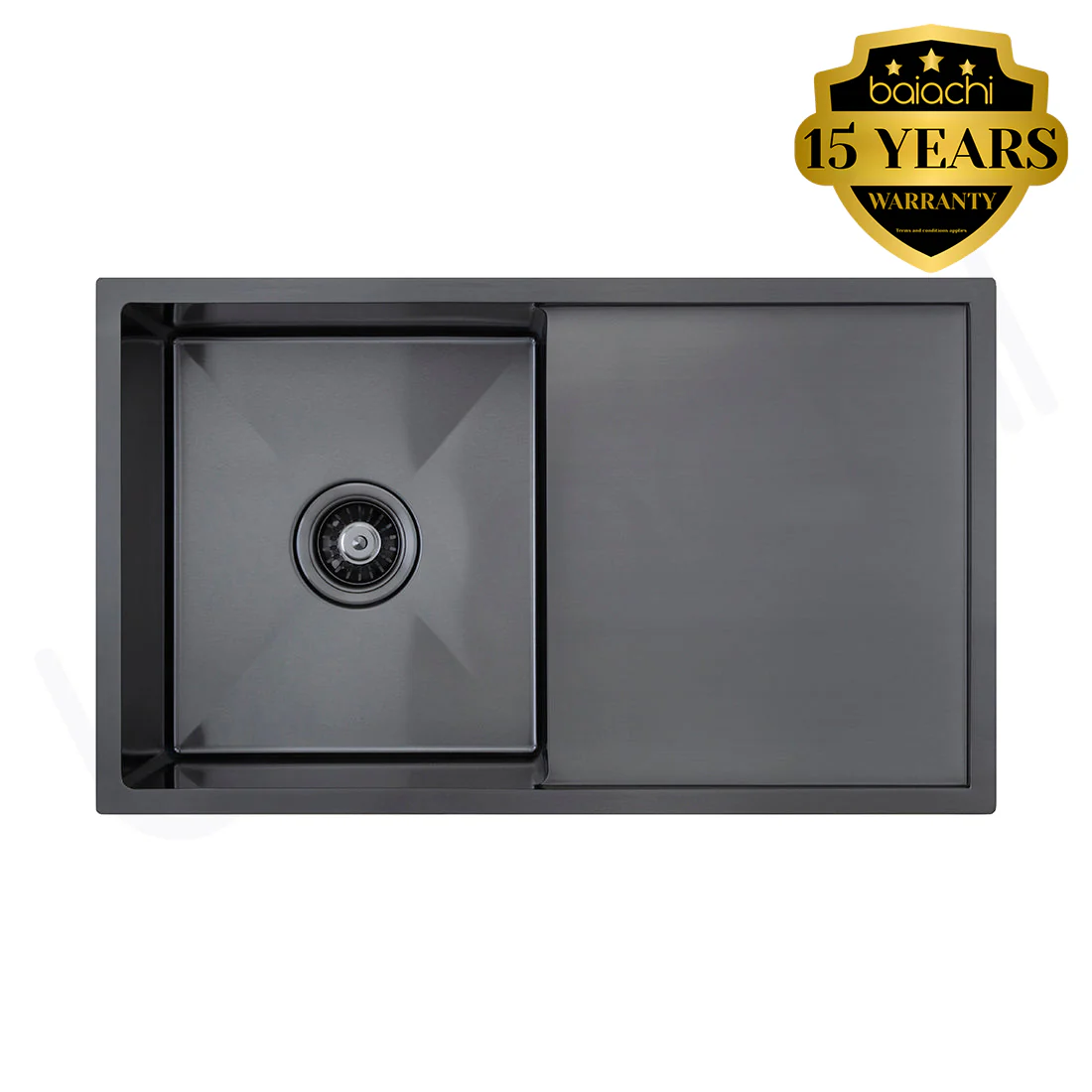 740X440mm Handmade Laundry Kitchen Sink Top/Under Mount Gun Metal