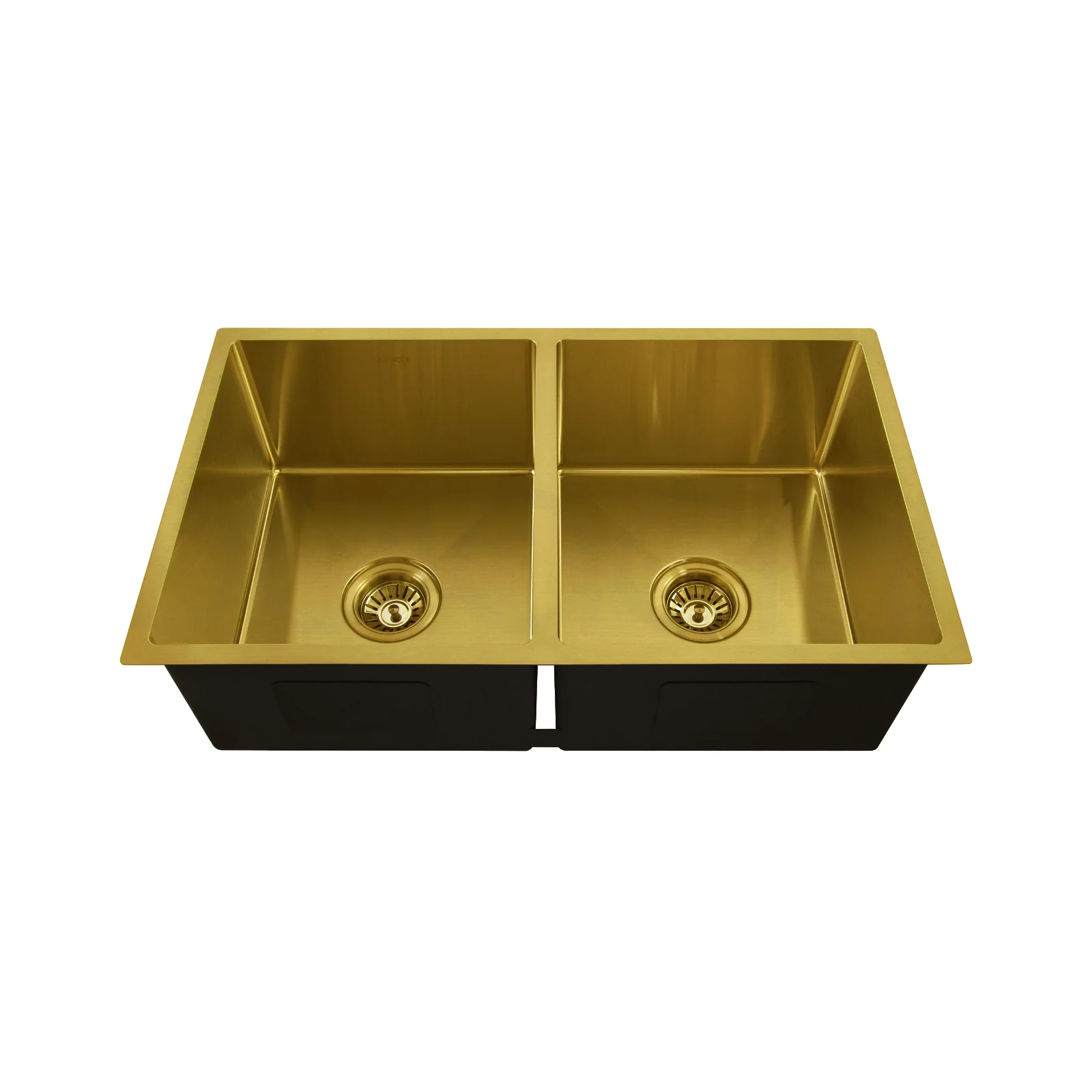 760X440mm Handmade Laundry Kitchen Sink Top/Under Mount Brushed Gold - Image 3