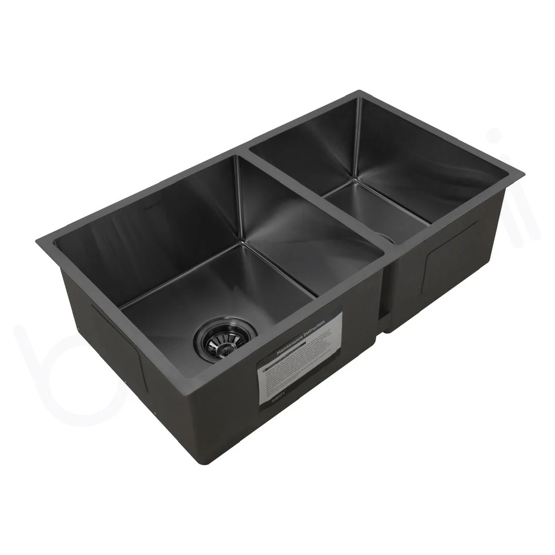 780X440mm Handmade Laundry Kitchen Sink Top/Under Mount Gun Metal - Image 3