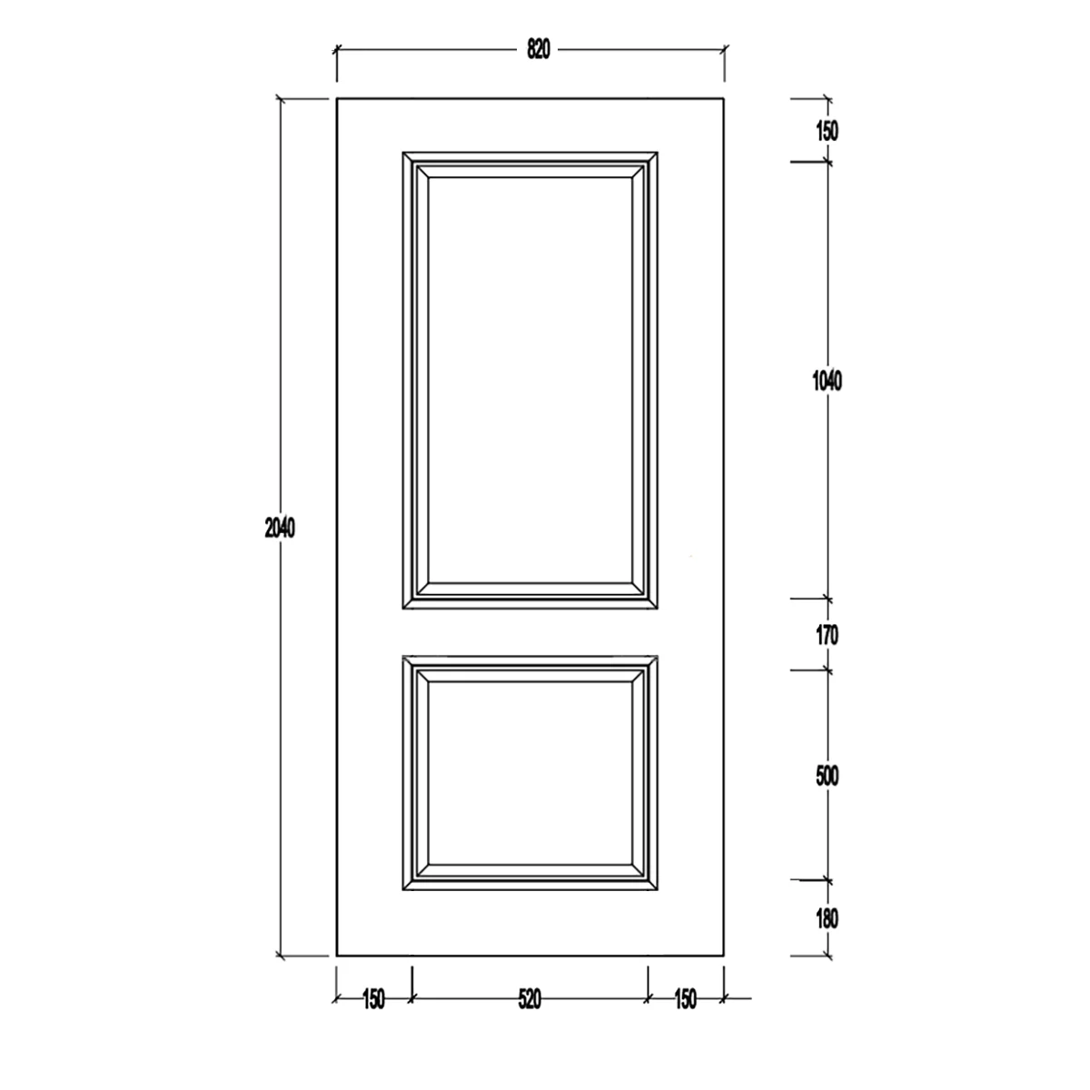 Sofia Raised Moulding Entrance Door - Image 3