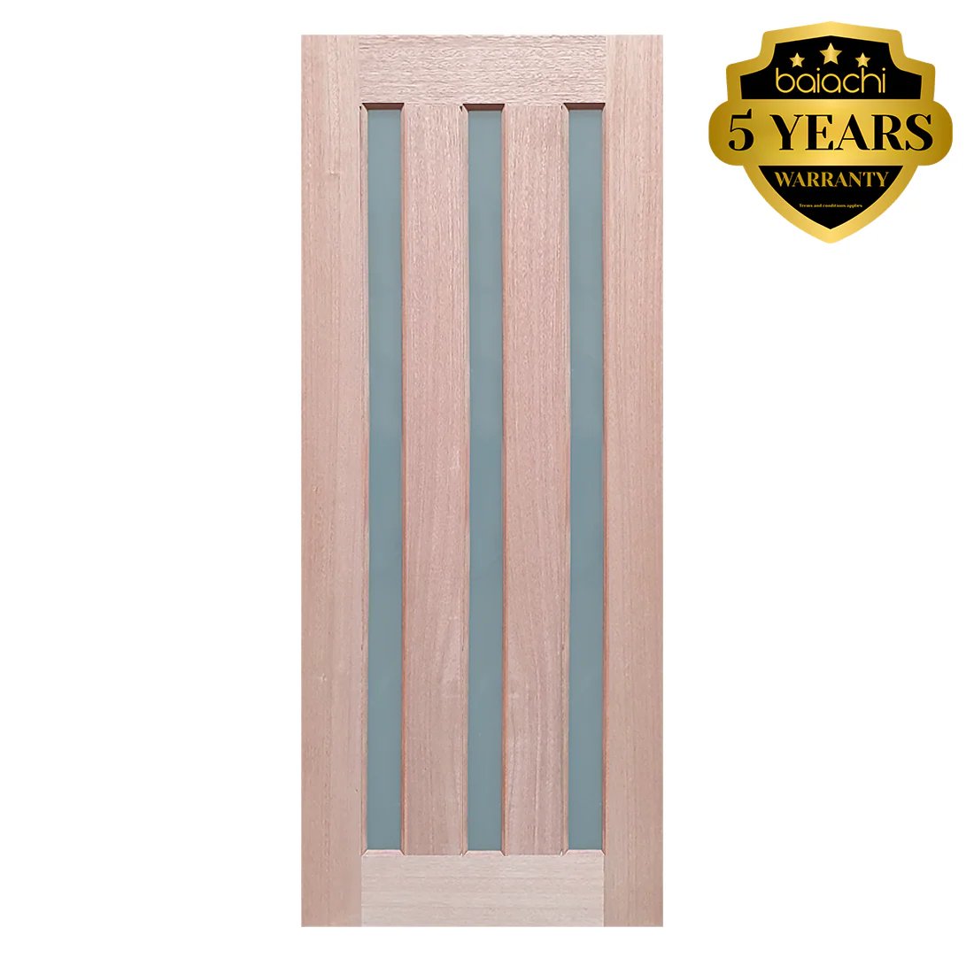 820X2040X40mm Entrance Solid Timber Veneer External Front Entry Door Glass 033