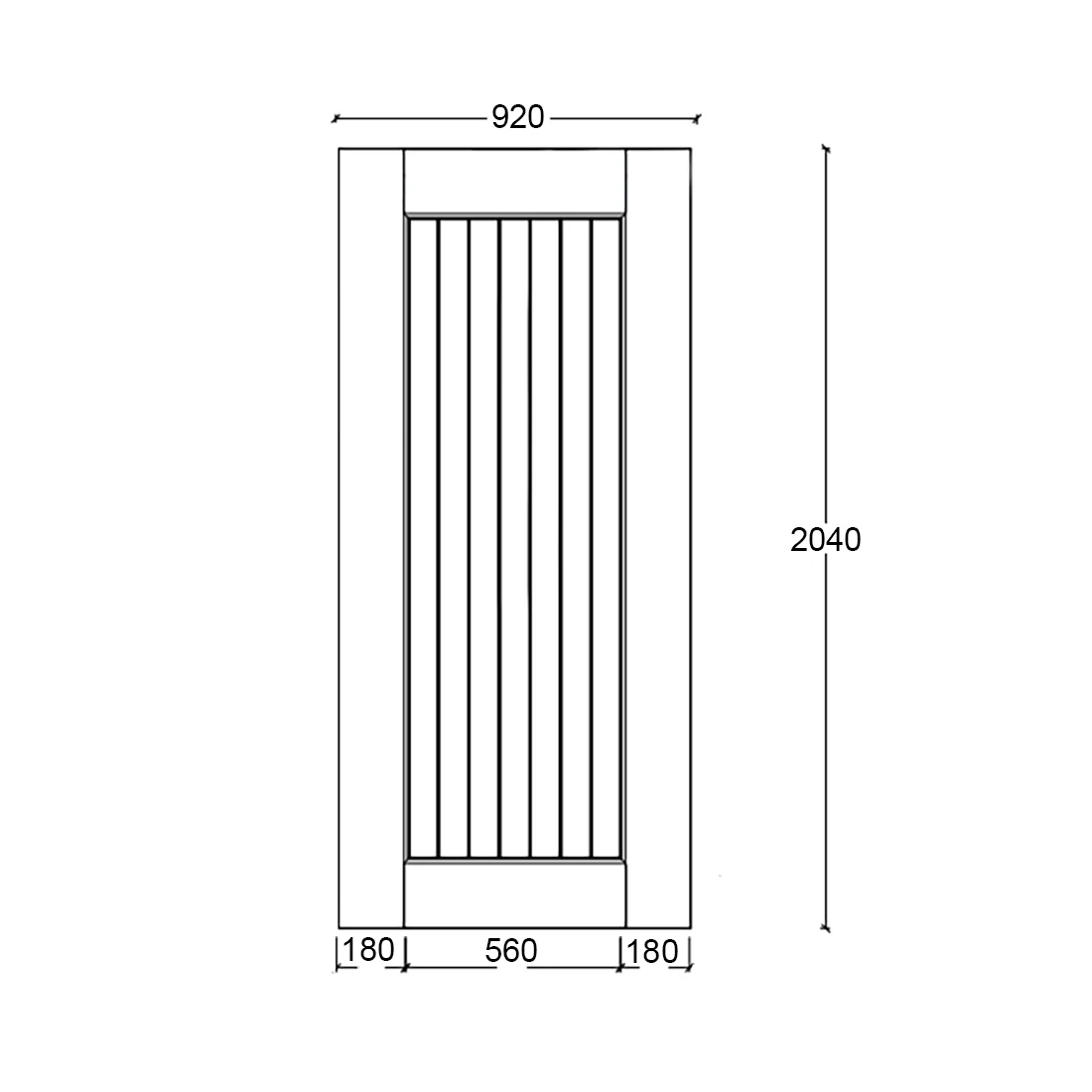Vertical Hampton External Door - Image 2