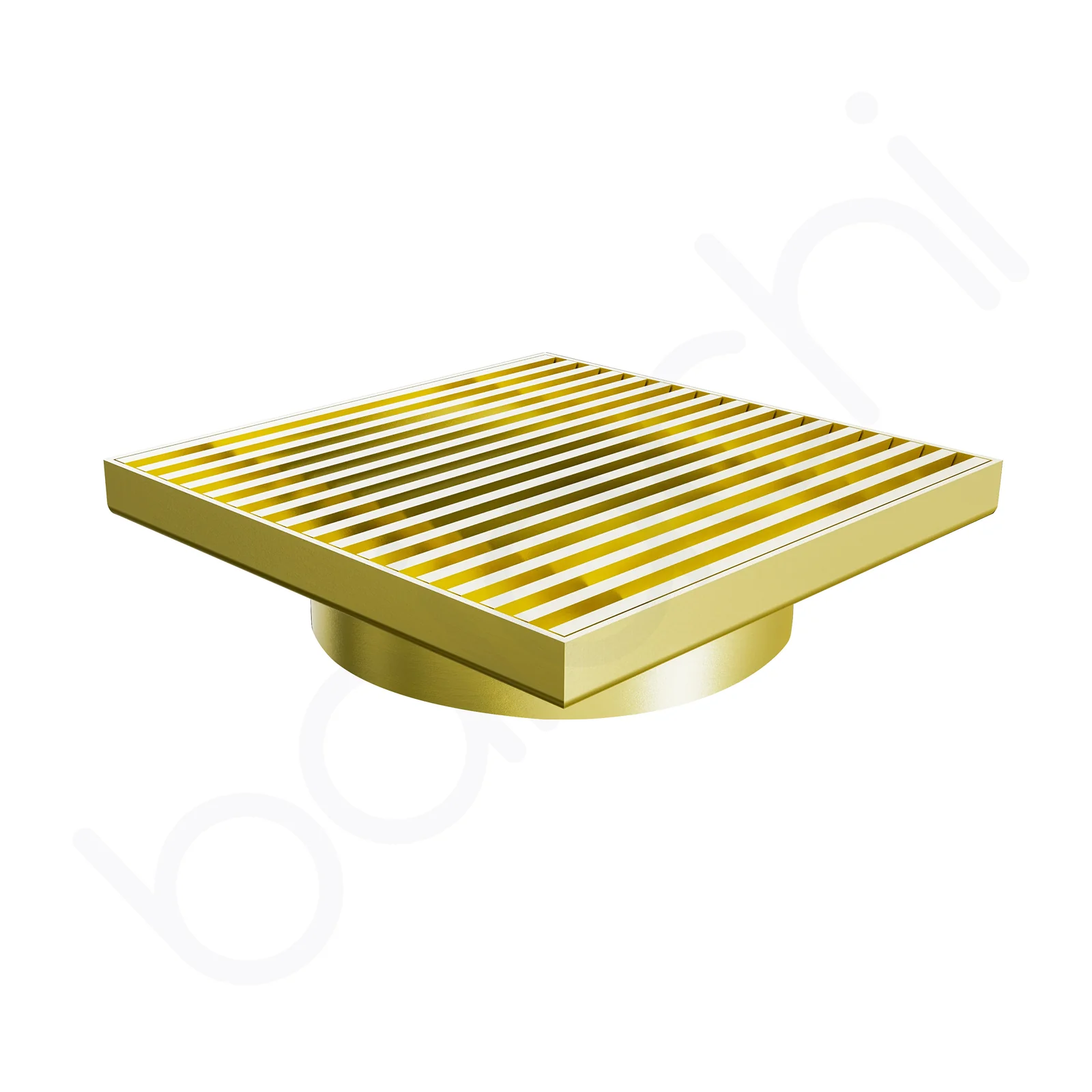Baiachi 115mm Square Heelguard Floor Waste Brushed Gold - Image 4