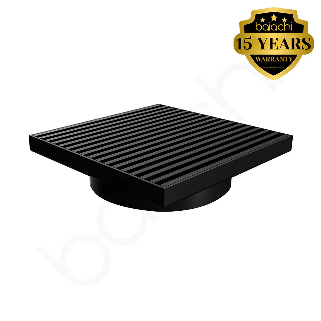 Baiachi 115mm Square Heelguard Floor Waste Matte Black