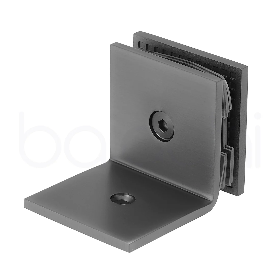 Baiachi 1200mm Curved Fixed Panel Shower Screen Gun Metal - Image 2