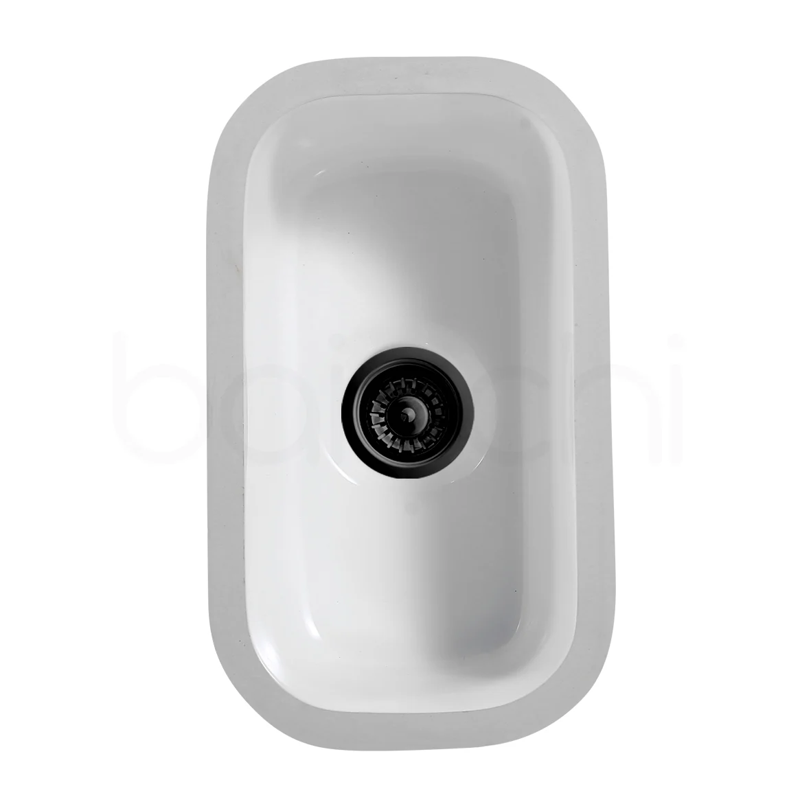 Baiachi Ceramic Kitchen and Laundry Undermount Sink Matte Black Waste - Image 8
