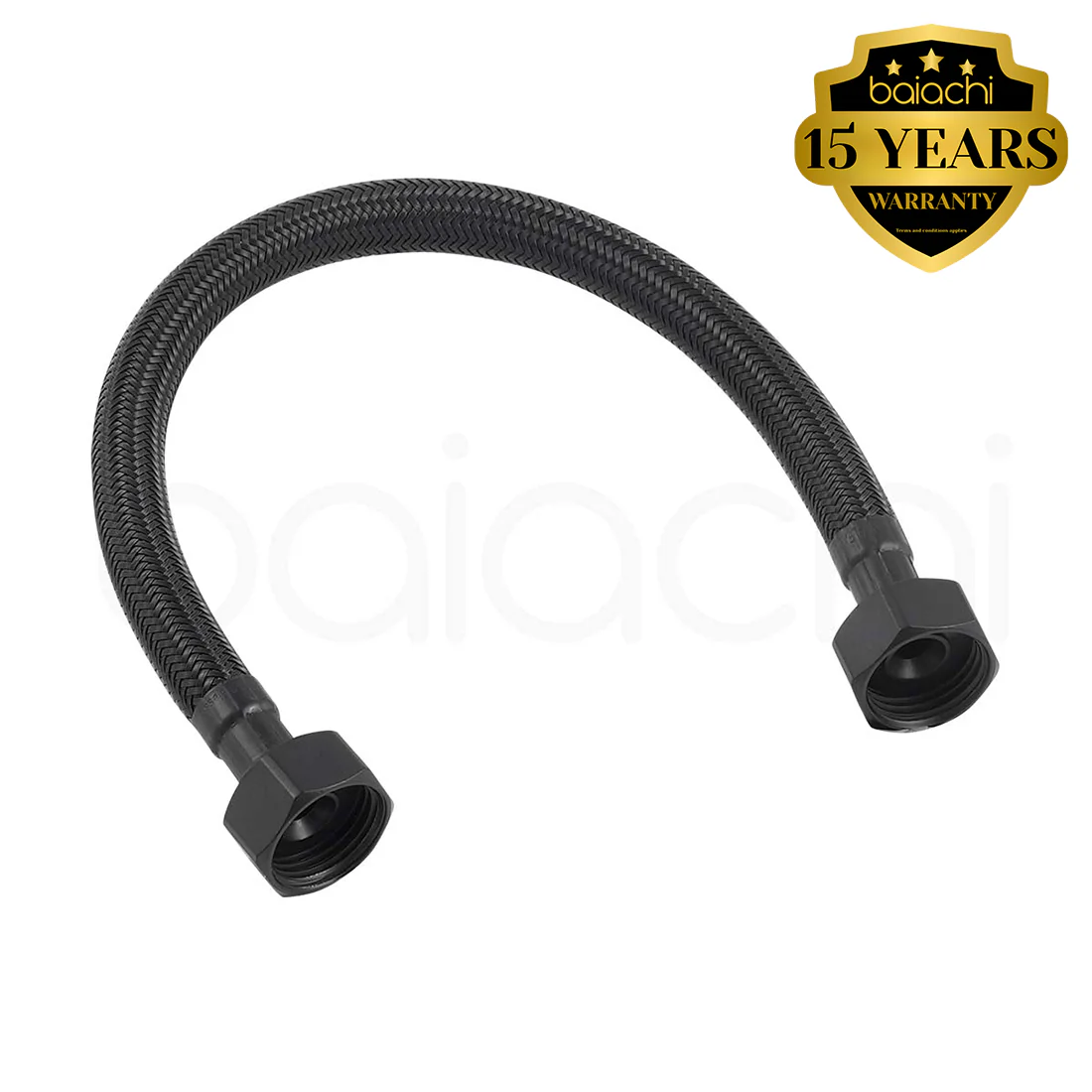 Baiachi 300mm Braided Flexible Hose Matte Black