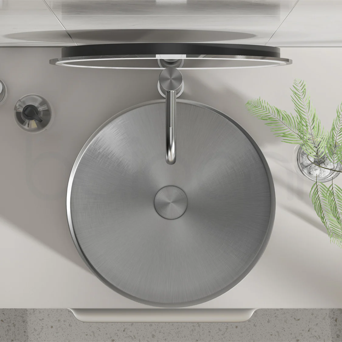 Baiachi 380mm Stainless Steel Above Counter Top Basin - Image 3