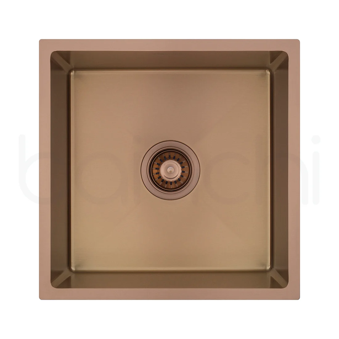 Baiachi 440X440mm Handmade Laundry Kitchen Sink Top/Under Mount Brushed Copper - Image 8
