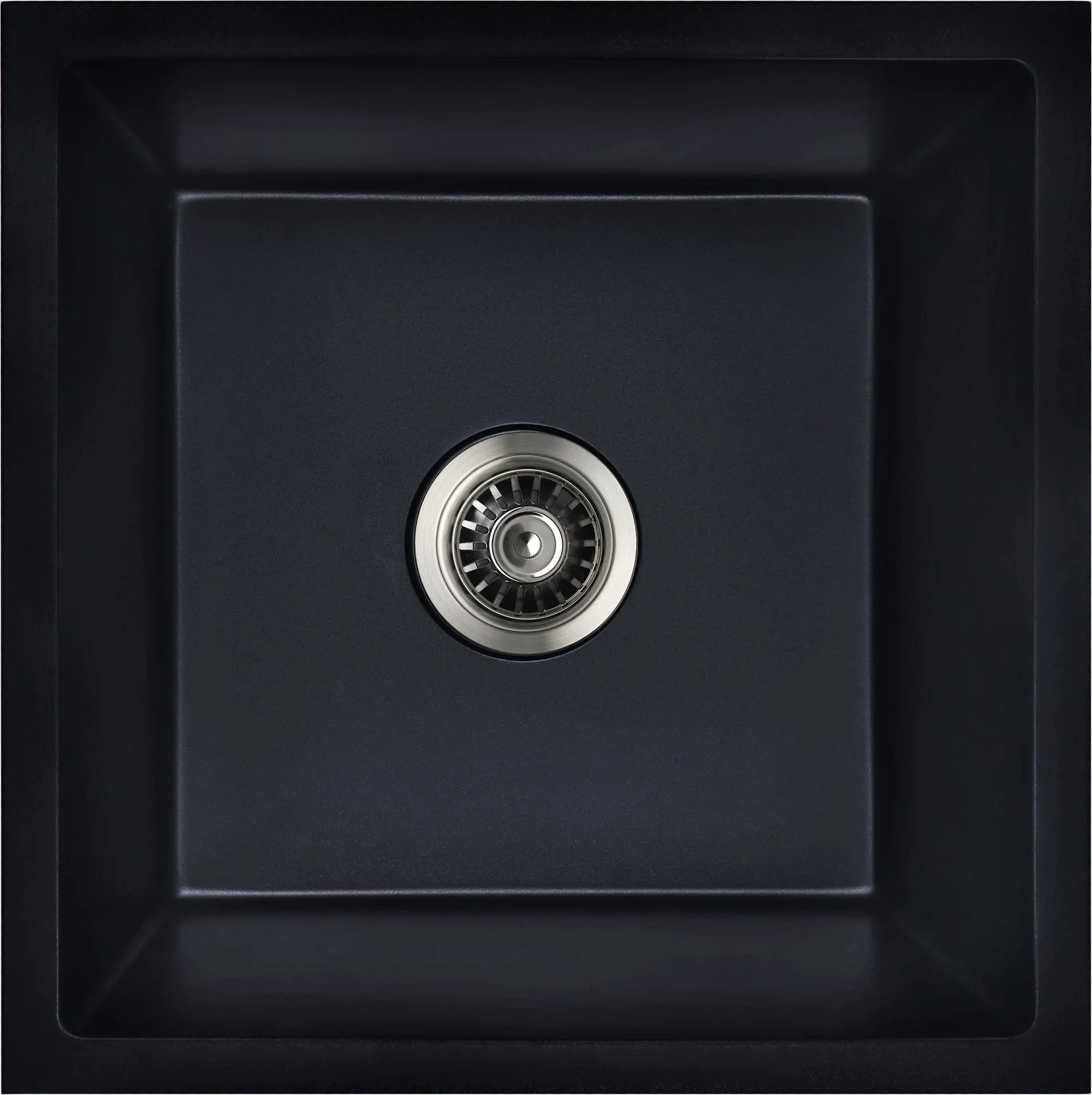 Baiachi 450 x 450 Single Bowl Granite Kitchen Sink Black With Stainless Steel Waste - Image 10