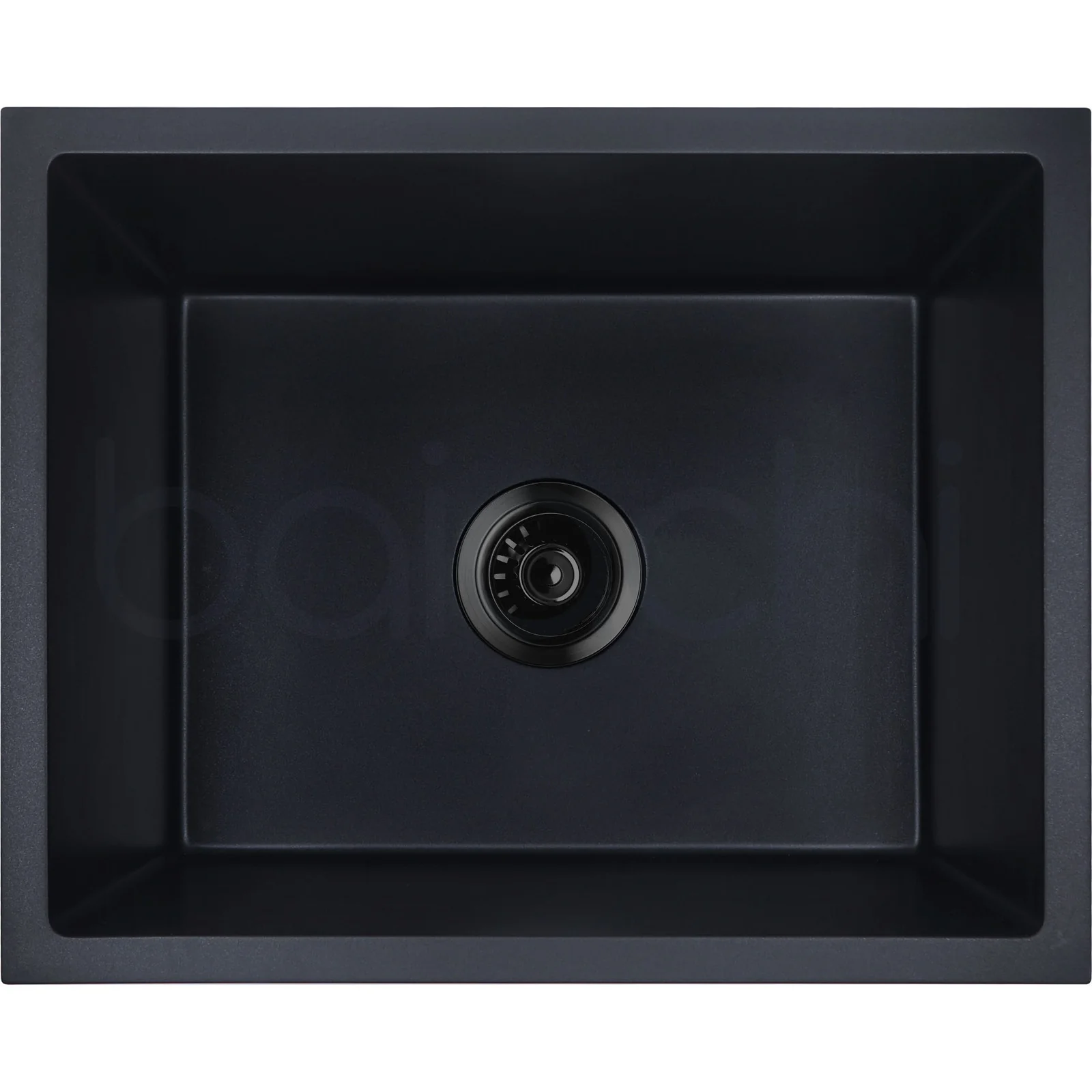 Baiachi 550 x 450 Single Bowl Granite Kitchen Sink Black with Stainless Steel Waste - Image 7