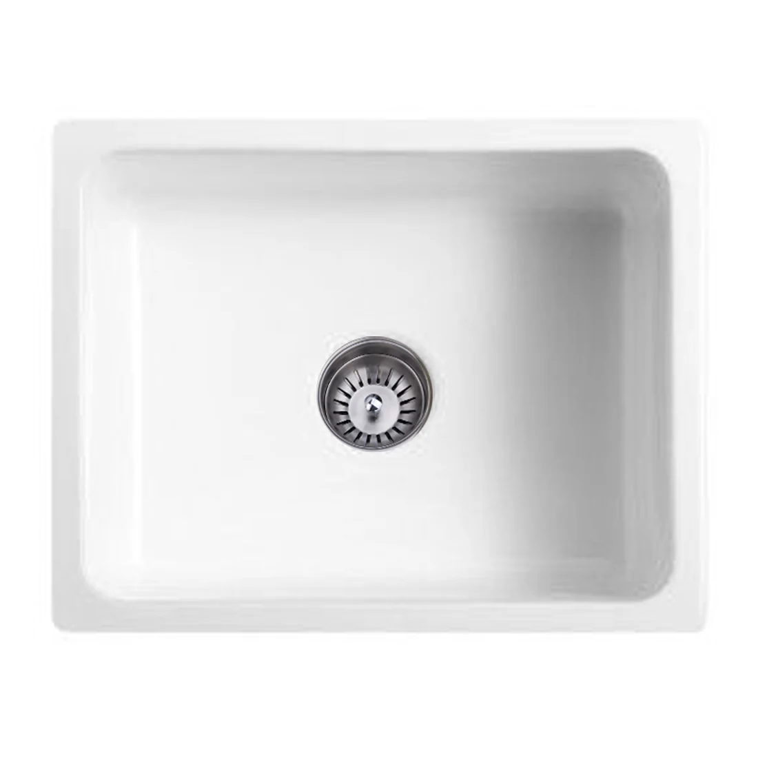 Baiachi 600X470X254mm Butler Farmhouse Kitchen Laundry Ceramic Sink Brushed Gold Waste - Image 5
