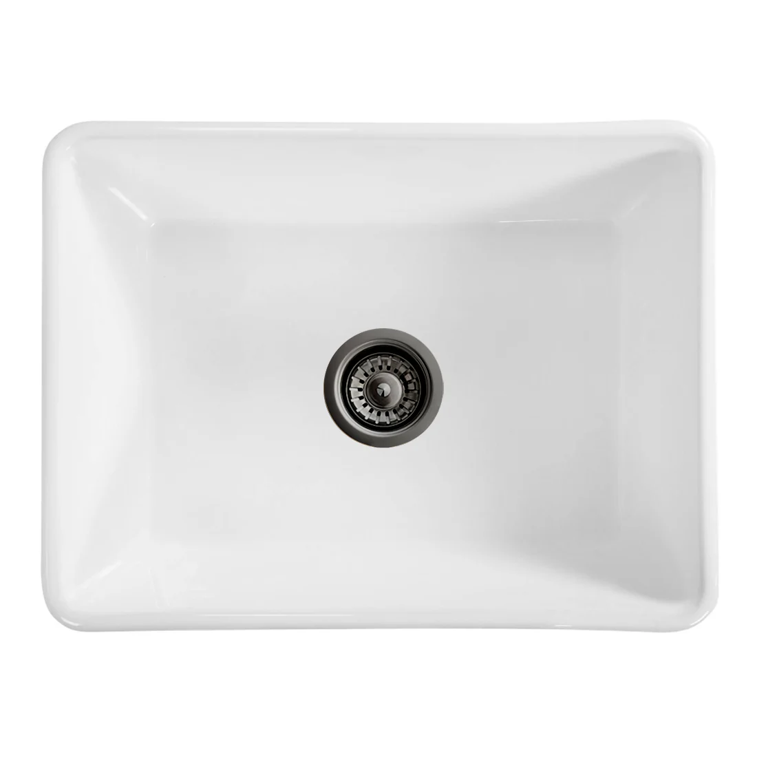 Baiachi 605X455X255mm Butler Farmhouse Fireclay Kitchen Laundry Sink Gun Metal Waste - Image 10