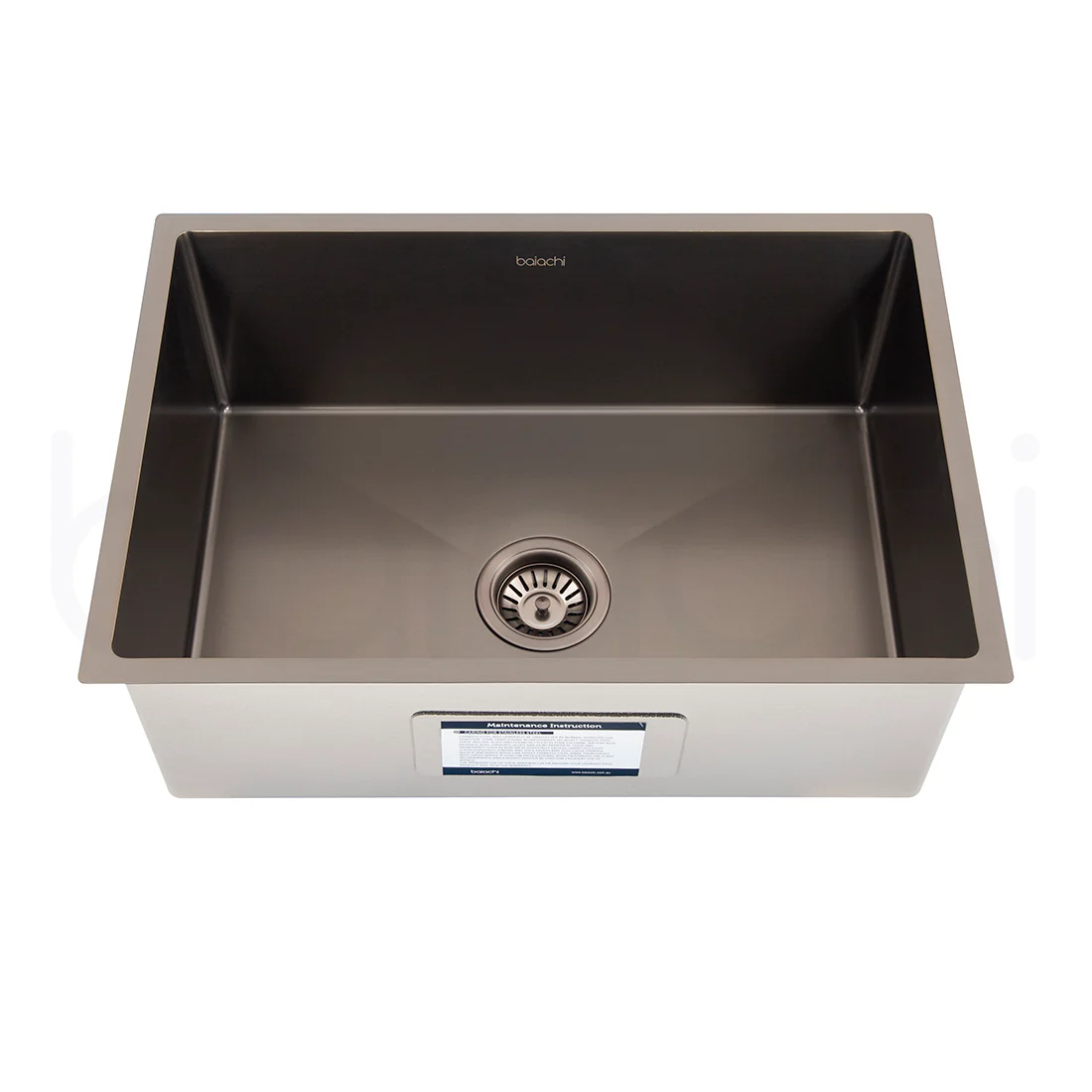 Baiachi 640X440mm Handmade Laundry Kitchen Sink Top/Under Mount Antique Bronze - Image 2