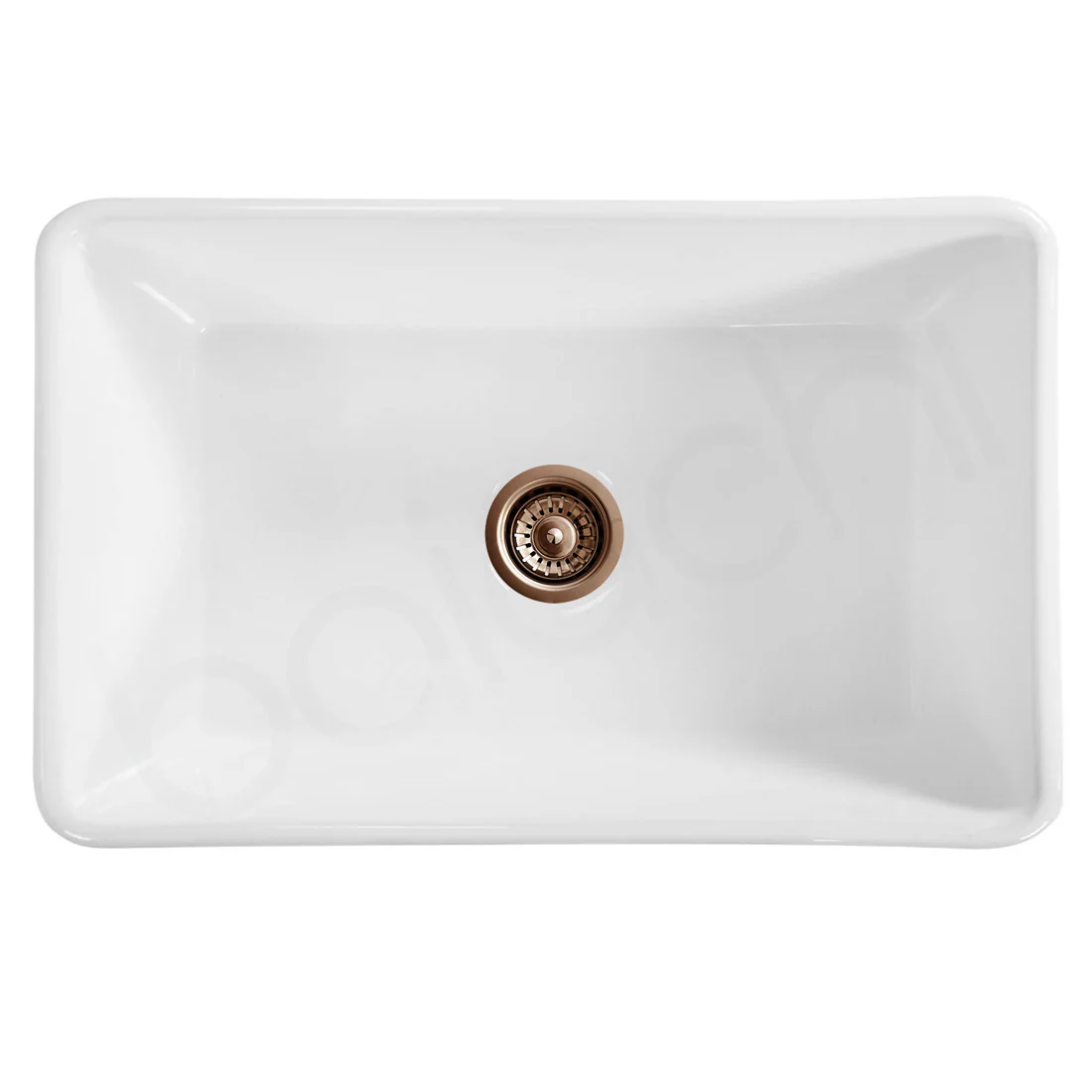 Baiachi 765X455X255mm Butler Farmhouse Fireclay Kitchen Laundry Sink Brushed Copper Waste - Image 9