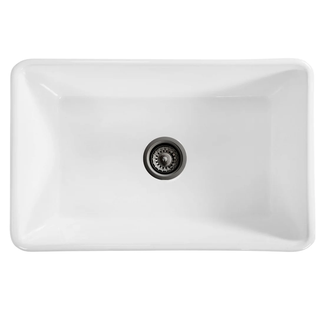 Baiachi 765X455X255mm Butler Farmhouse Fireclay Kitchen Laundry Sink Gun Metal Waste - Image 10