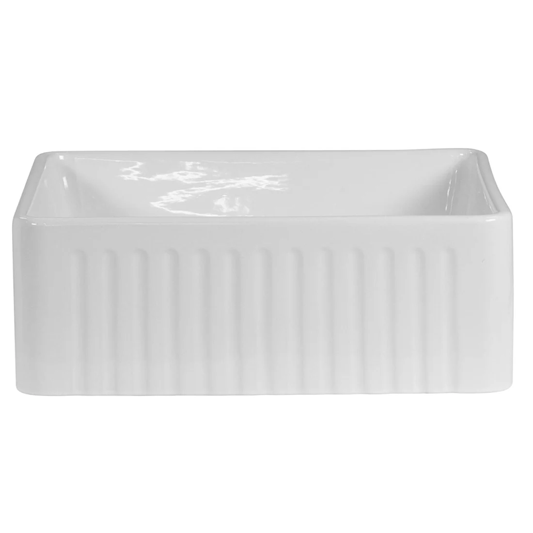 Baiachi 835X460X255mm Butler Farmhouse Fireclay Kitchen Laundry Sink Brushed Copper Waste - Image 4