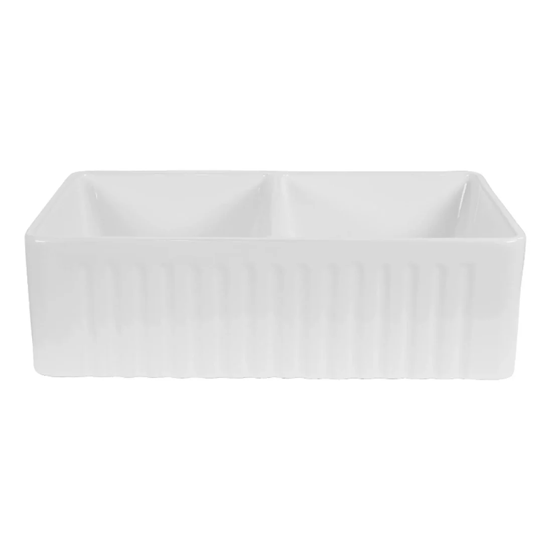 Baiachi 835X455X255mm Butler Farmhouse Fireclay Kitchen Laundry Sink Brushed Gold Waste - Image 4
