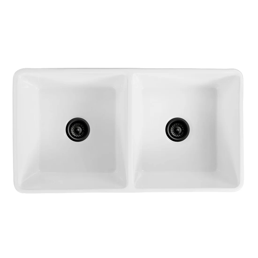 Baiachi 835X455X255mm Butler Farmhouse Fireclay Kitchen Laundry Sink Matte Black Waste - Image 5
