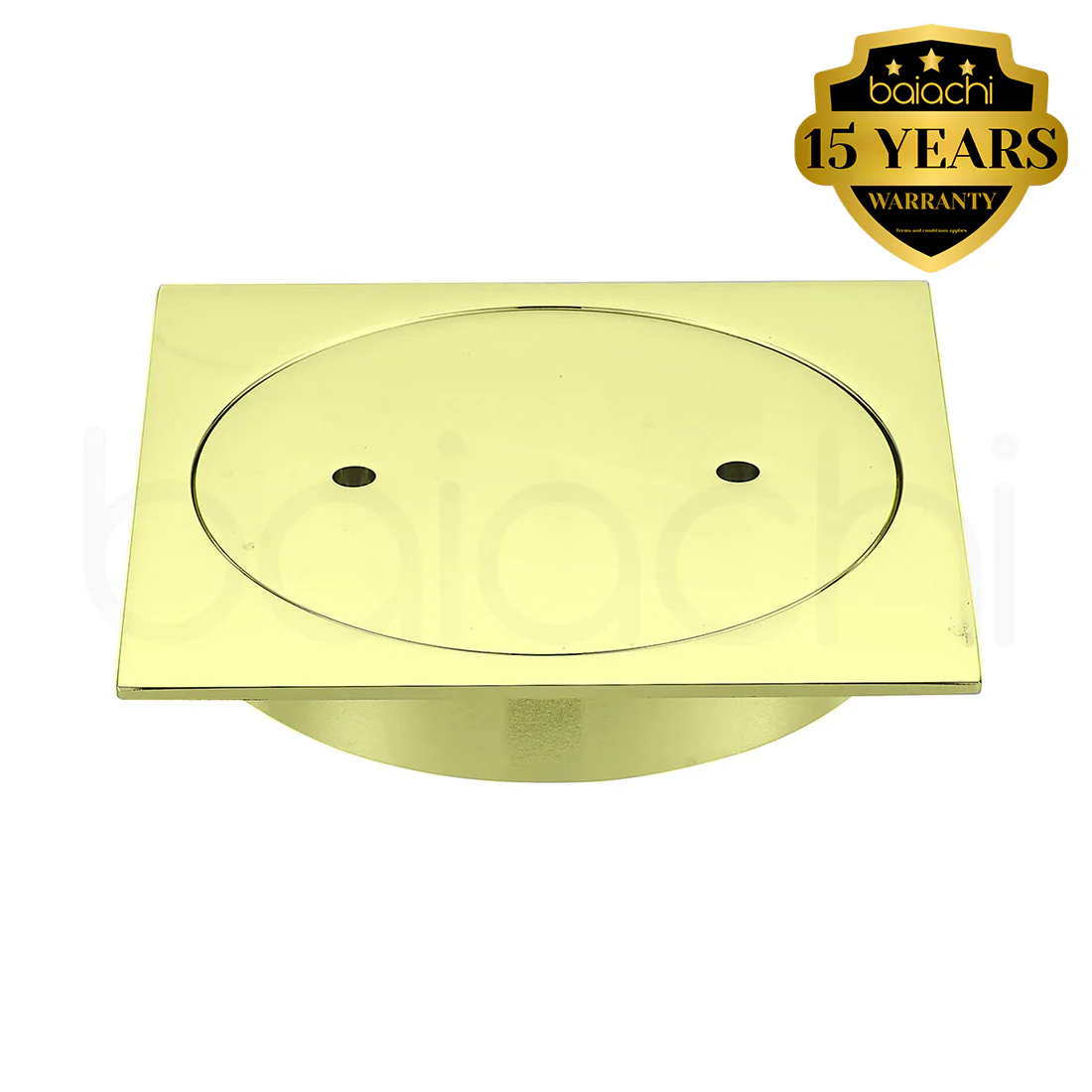 Baiachi Bathroom 100mm Clear Out Floor Waste Brushed Gold