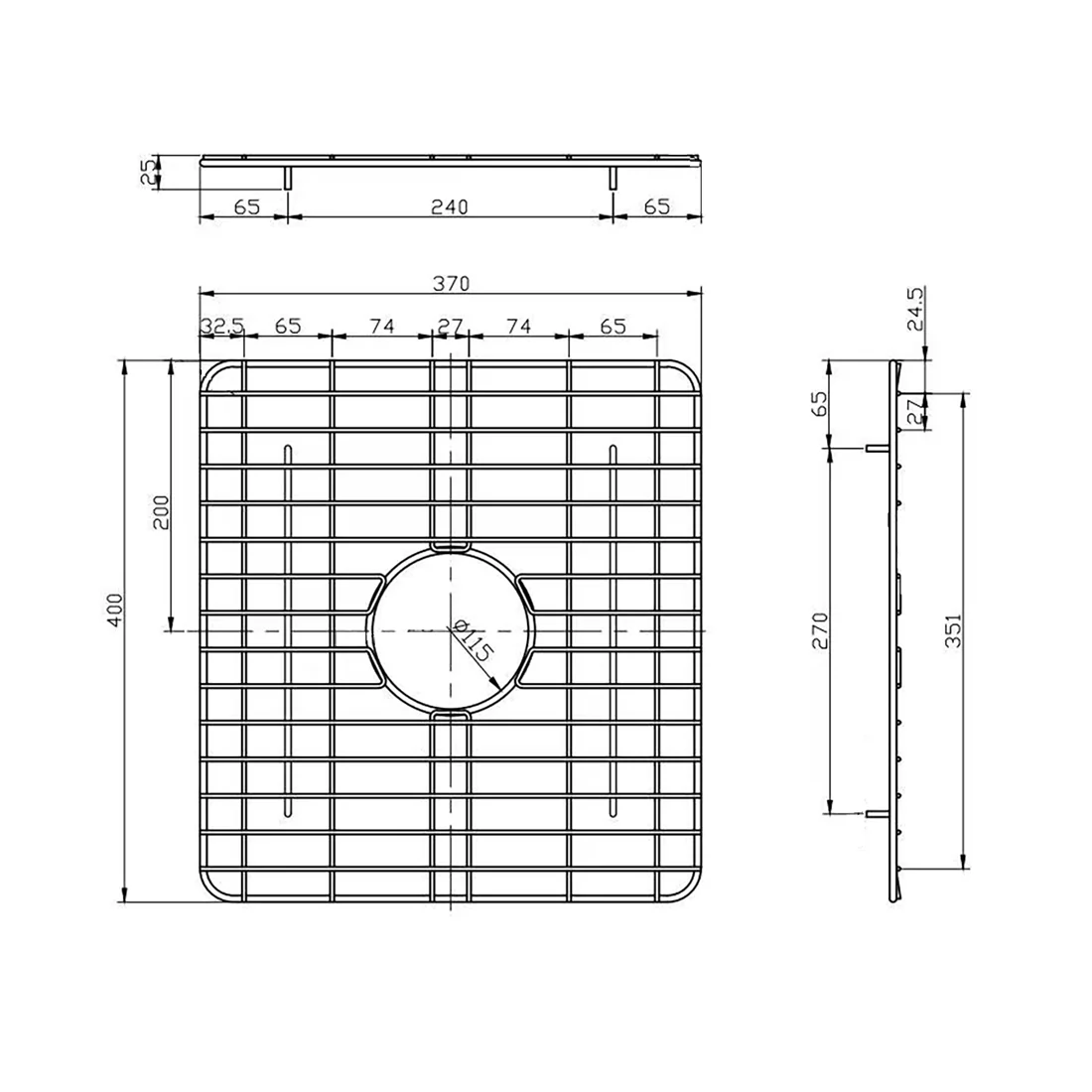 Baiachi Butler Farmhouse Kitchen Laundry Sink Grid - Image 4