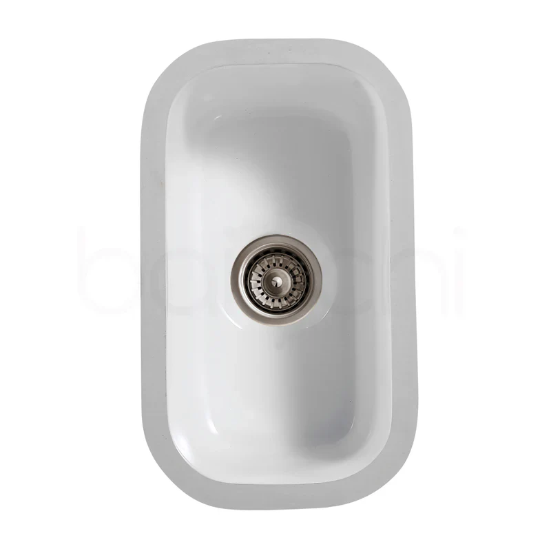 Baiachi Ceramic Kitchen and Laundry Undermount Sink Antique Bronze Waste