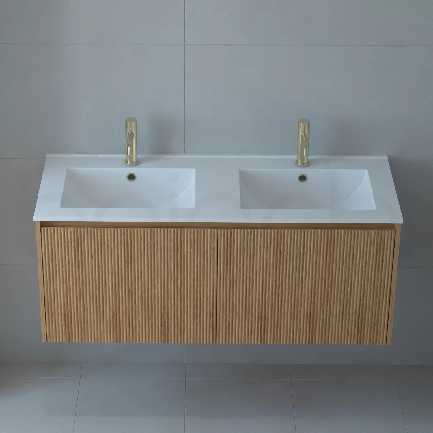 Baiachi Clermont 1200 Fluted Timber Bathroom Vanity Wall Hung Cabinet - Image 3
