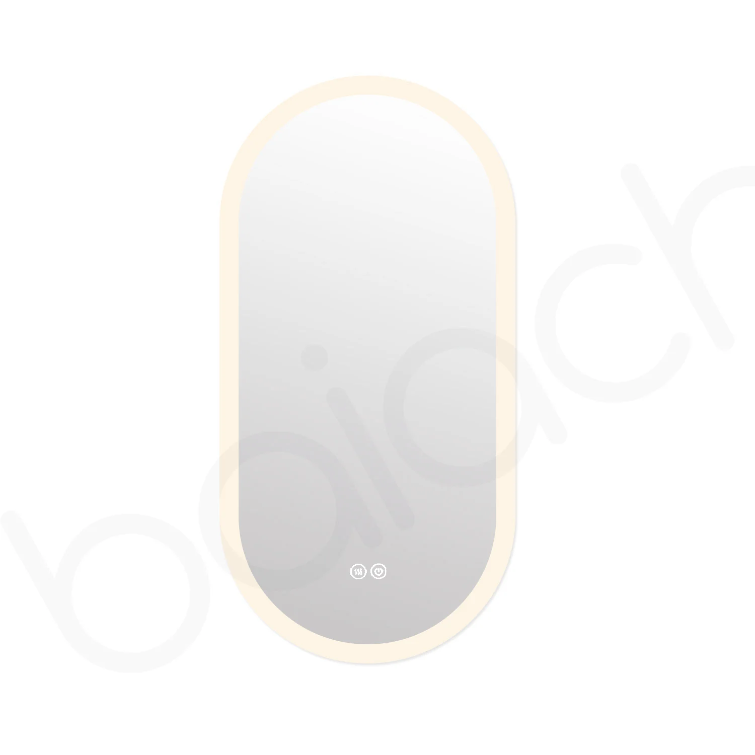 Baiachi Cora LED Oval 450mmx900mm Frameless Mirror - Image 5
