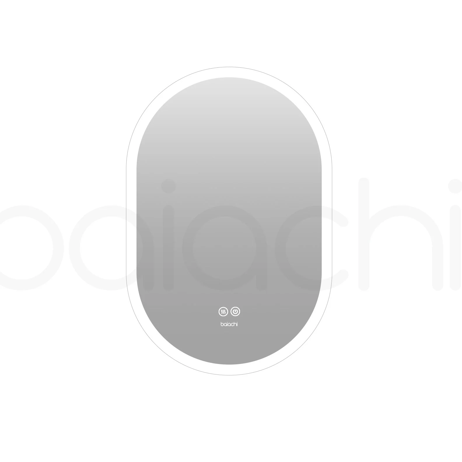 Baiachi Cora LED Oval 600mmx900mm Frameless Mirror - Image 4