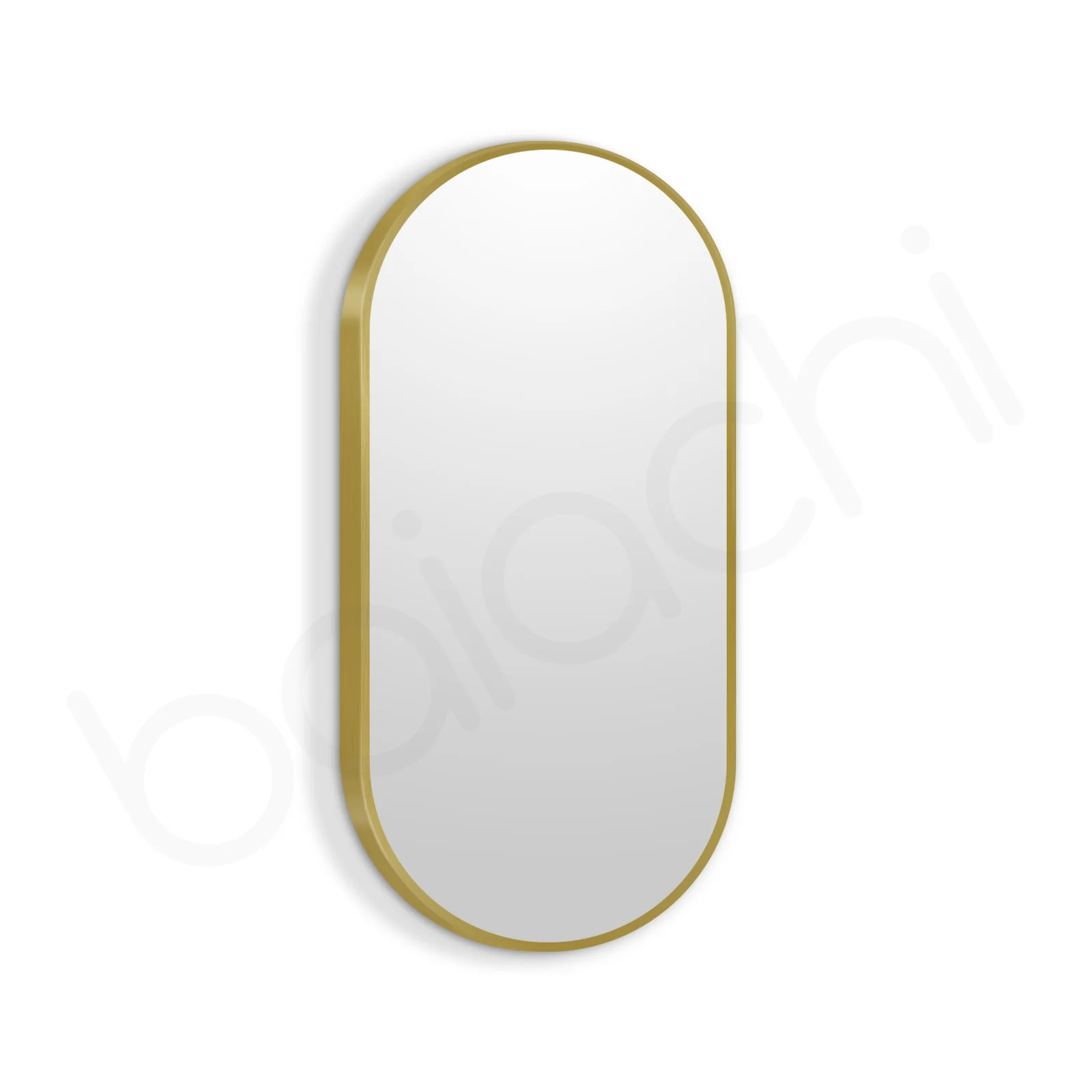 Baiachi Cora Oval 450mmx900mm Frame Mirror Brushed Gold - Image 2