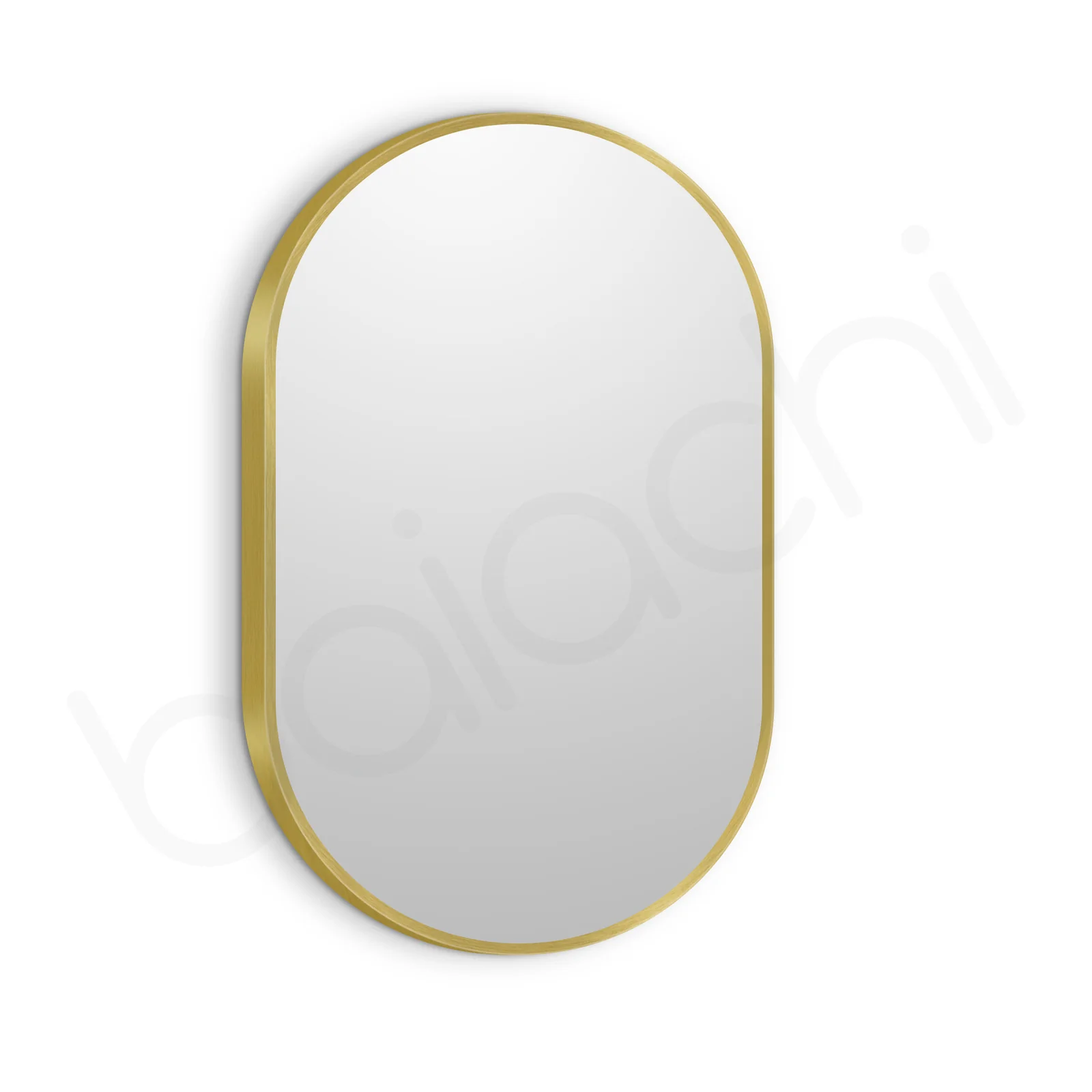 Baiachi Cora Oval 600mmx900mm Frame Mirror Brushed Gold - Image 2