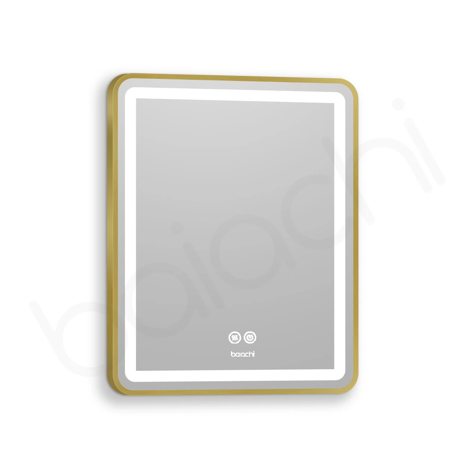 Baiachi Eden LED Square 600mmx750mm Frame Mirror Brushed Gold - Image 4
