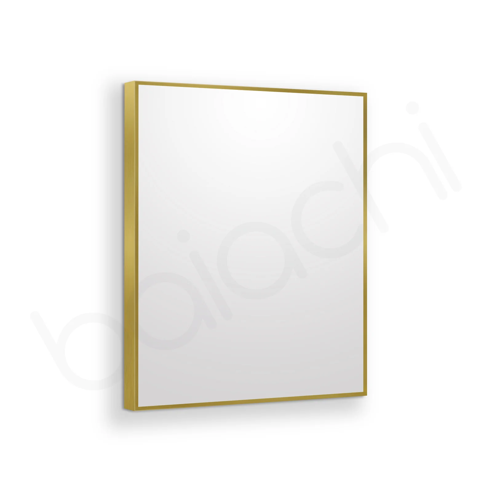 Baiachi Eden Square 600mmx750mm Frame Mirror Brushed Gold - Image 2