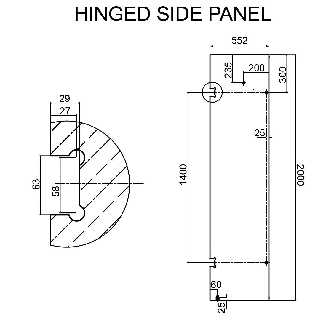 Frameless Shower Screen 1000x1000mm Diamond Chrome - Image 6