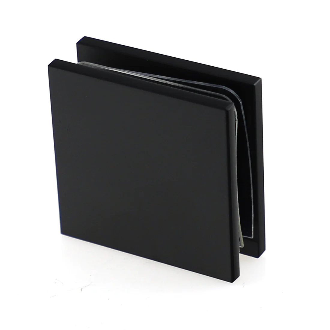 Frameless Shower Screen 1000x1000mm Diamond Matte Black - Image 10