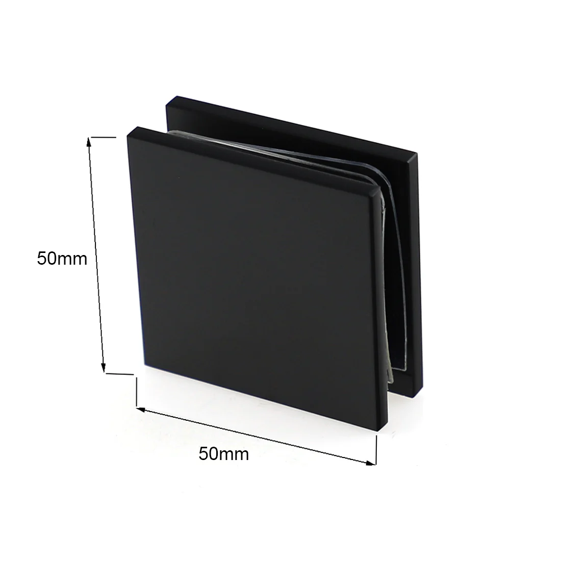 Frameless Shower Screen 1000x1000mm Diamond Matte Black - Image 8