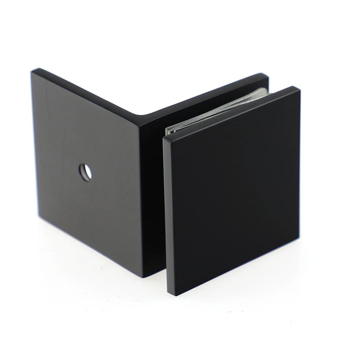 Frameless Shower Screen 1000x1000mm Diamond Matte Black - Image 9