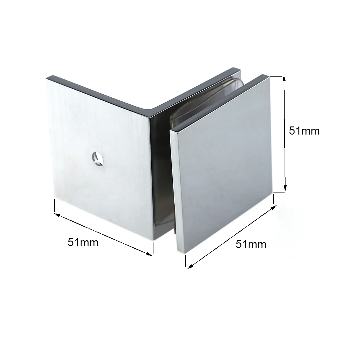 Frameless Shower Screen 1000x1000mm Square Chrome - Image 7