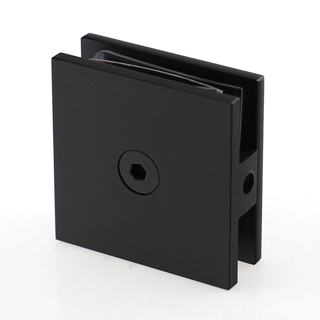 Frameless Shower Screen 900x900mm Diamond Matte Black - Image 11