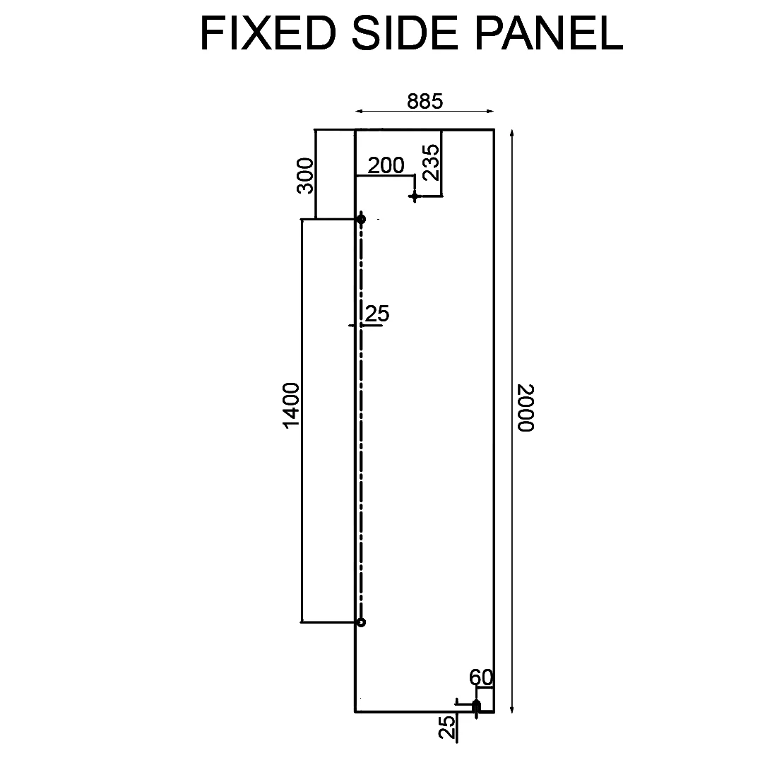 Frameless Shower Screen 900x900mm Square Brushed Nickel - Image 4