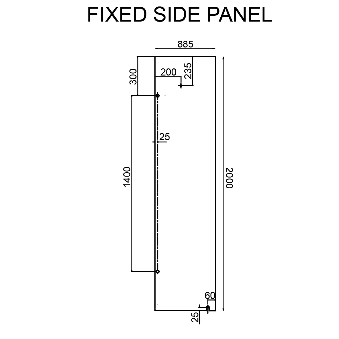 Frameless Shower Screen 900x900mm Square Chrome - Image 4