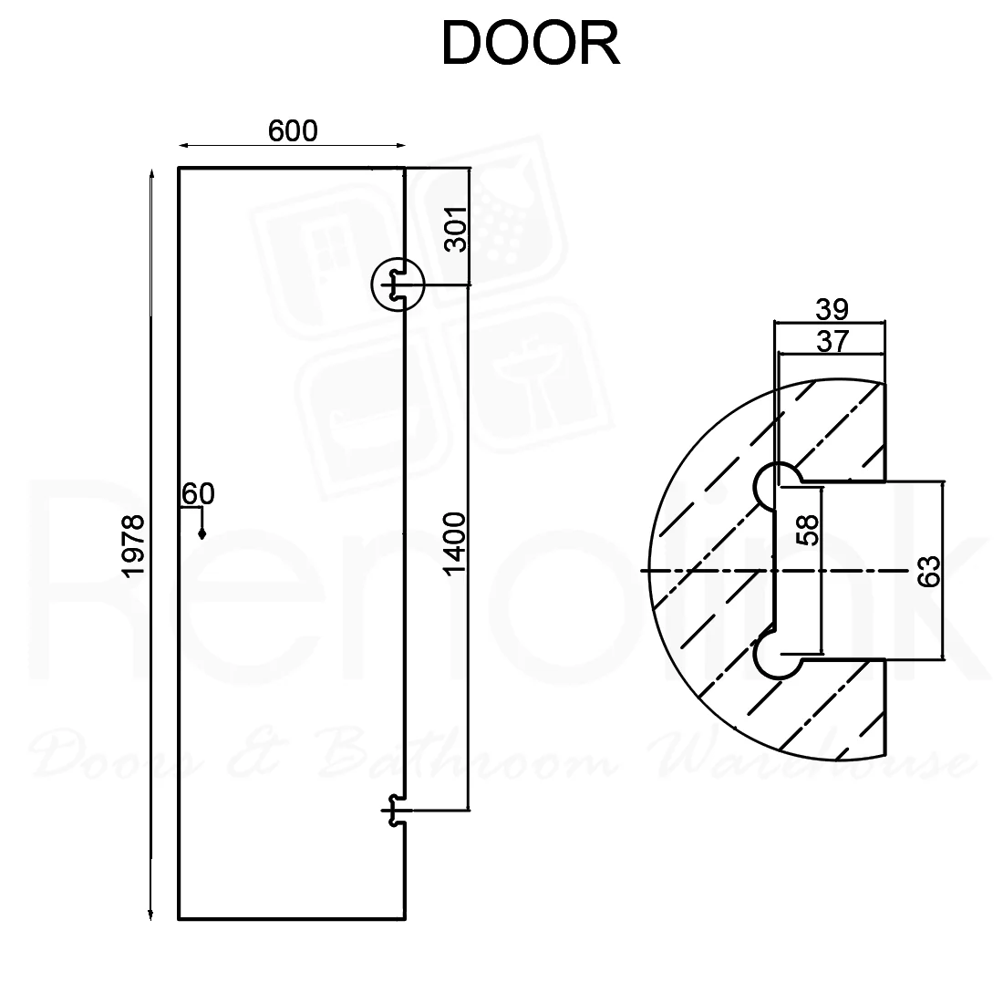 Frameless Shower Screen 900x900mm Square Chrome - Image 5