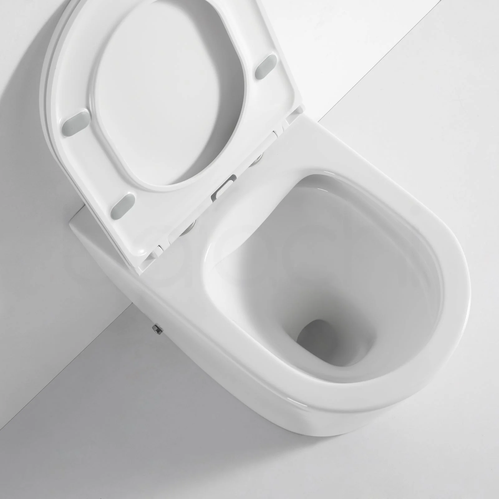 Habana Tornado Rimless Quiet Flush In Wall Toilet Suite with Round Matte Black Flushing Buttons - Image 10